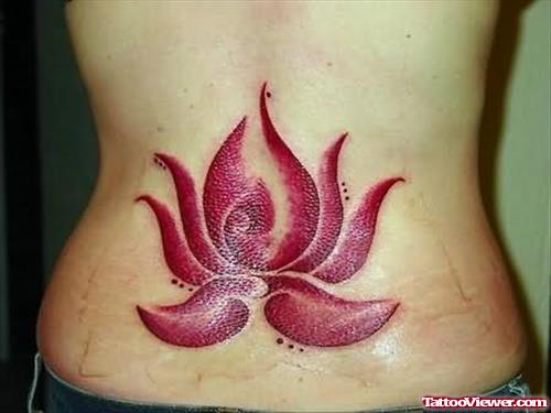 Lotus Tattoo For Waist
