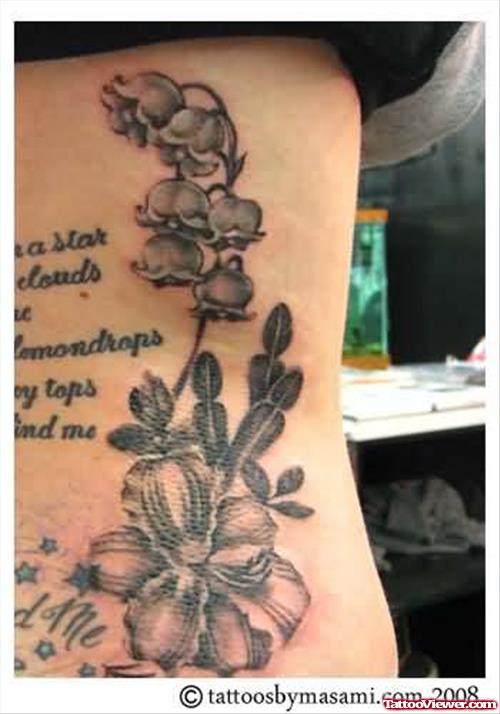 Flower Tattoo On Ribs
