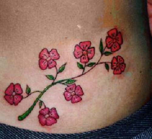 Lowerback Flower Tattoos