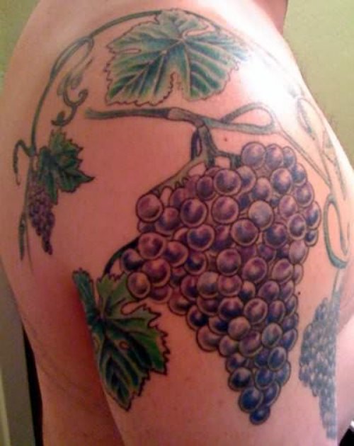 Grapes Vine On Shoulder