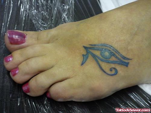 Colored Egyptian Eye Foot Tattoo