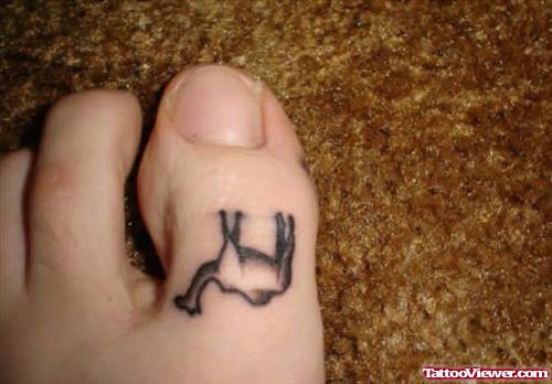 Small Camel Tattoo On Foot