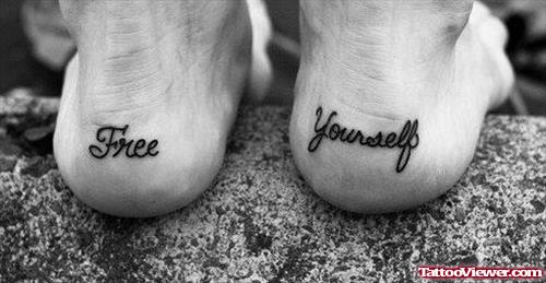 Free Yourself Foot Tattoos