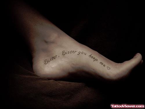 Inner Foot Tattoo For Girls
