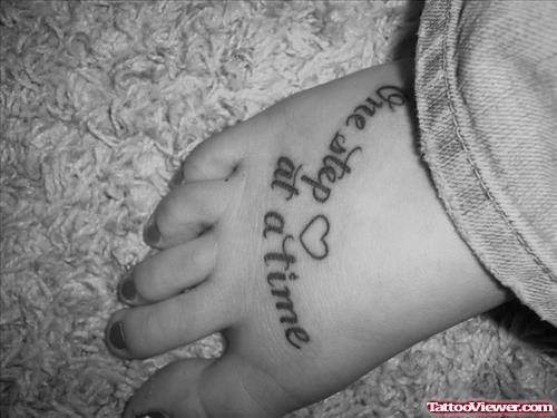 Beautiful Foot Tattoo For Girls