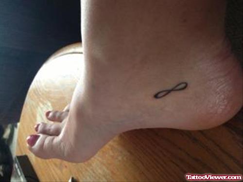 Small Infinity Symbol Foot Tattoo