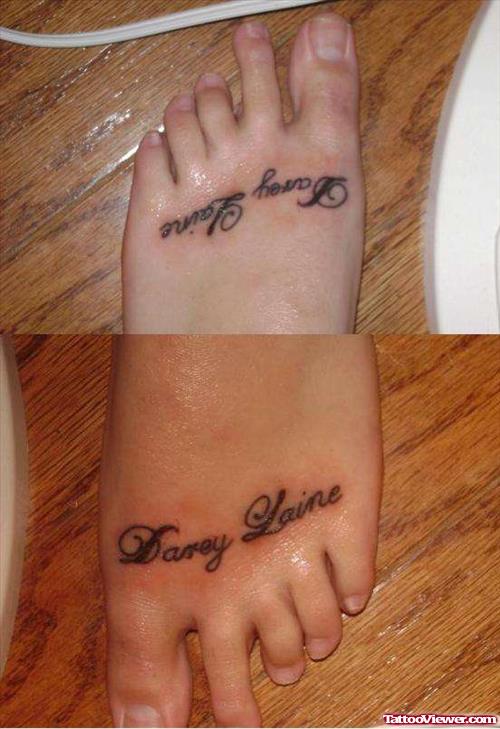 Darey Laine Foot Tattoo