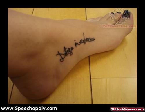 Girl With Left Foot Tattoo