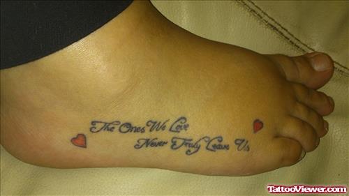 Family Foot Tattoo On Foot