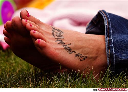 Philippians Memorial Foot Tattoo