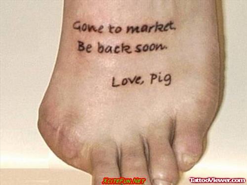 Funny Foot Tattoo