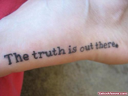 The Truth Is Out There Foot Tattoo