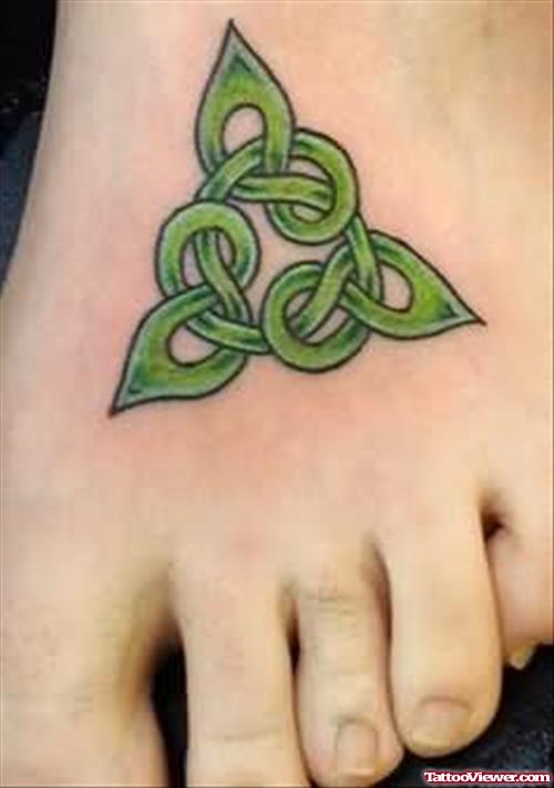 Knot Design Tattoo On Foot