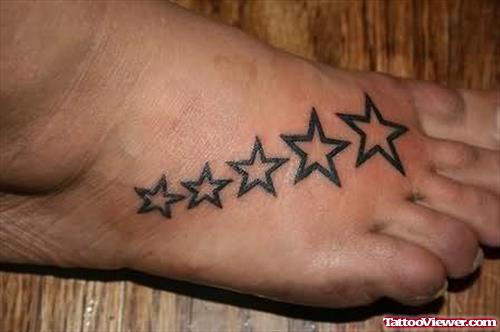 Stars Tattoo For Foot