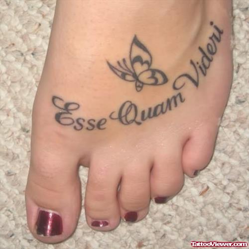 Simple Foot Tattoo Design