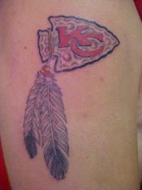Chiefs Football Tattoo On Shoulder