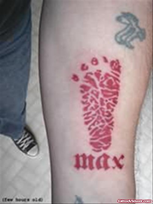 Max Footprint Tattoo