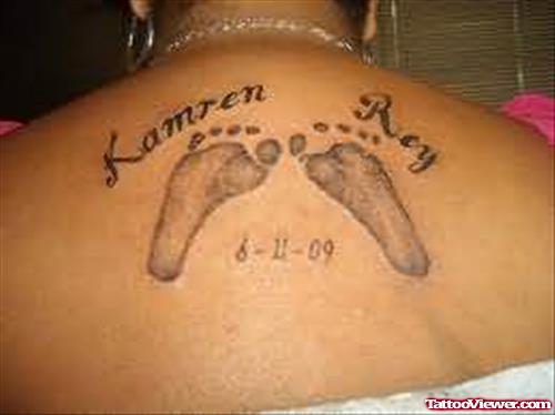 Kamren Rey Footprints Tattoo