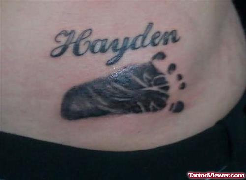 Hayden Footprint Tattoo