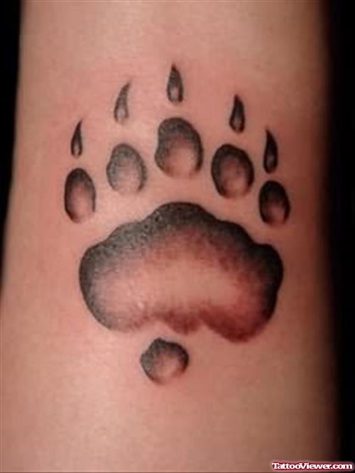 Bear Footprint Tattoo