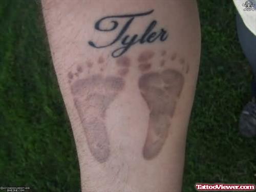 Baby Footprint Tattoos on Feet