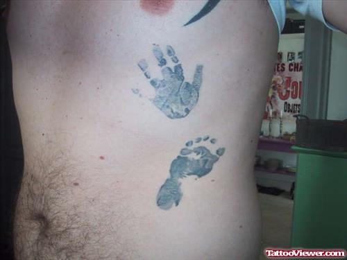 Hand Footprint Tattoo