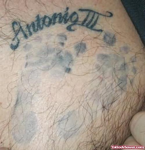 Antomig Foot Print Tattoo