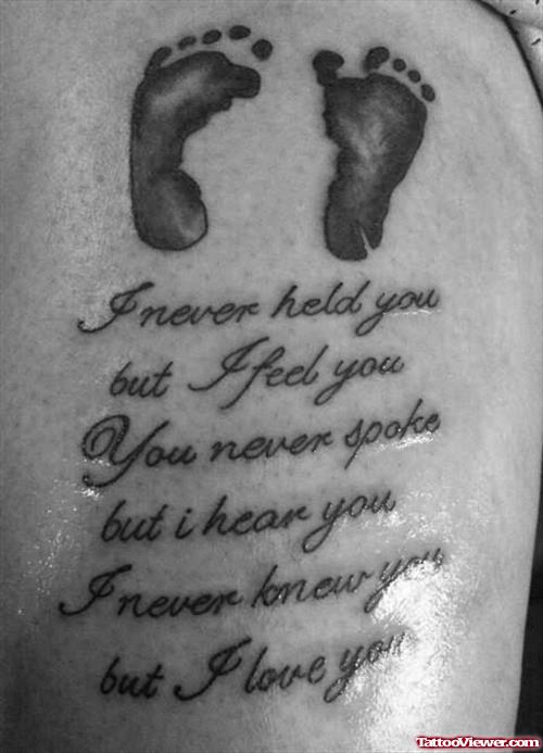 Man Foot Prints  Tattoo