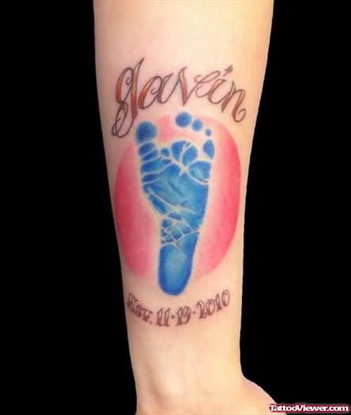 Gavin Footprints Tattoo