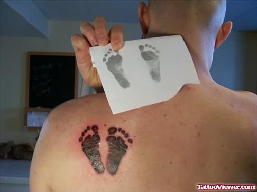 Foot Prints Amazing Tattoo