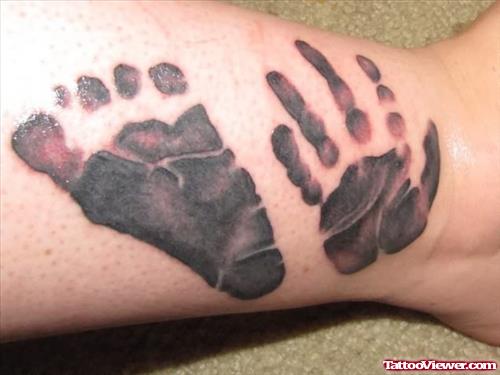 Foot And Hand Tattoo