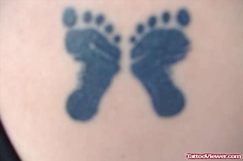 Butterfly Footprint Tattoo