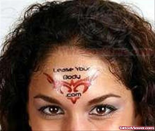 Love You Body - Forehead Tattoo