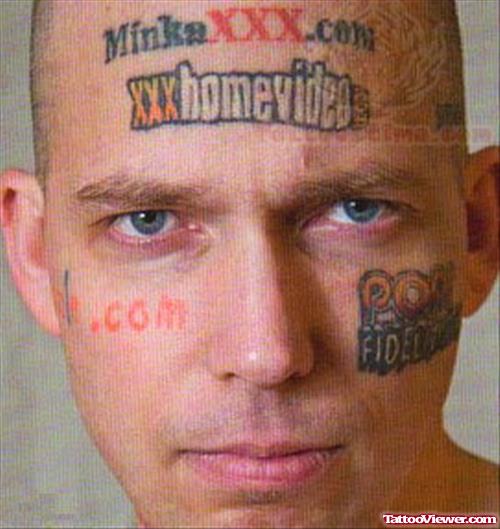 Face And Forehead Tattoo