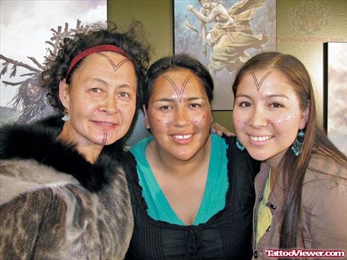 Nunavut Forehead Tattoo
