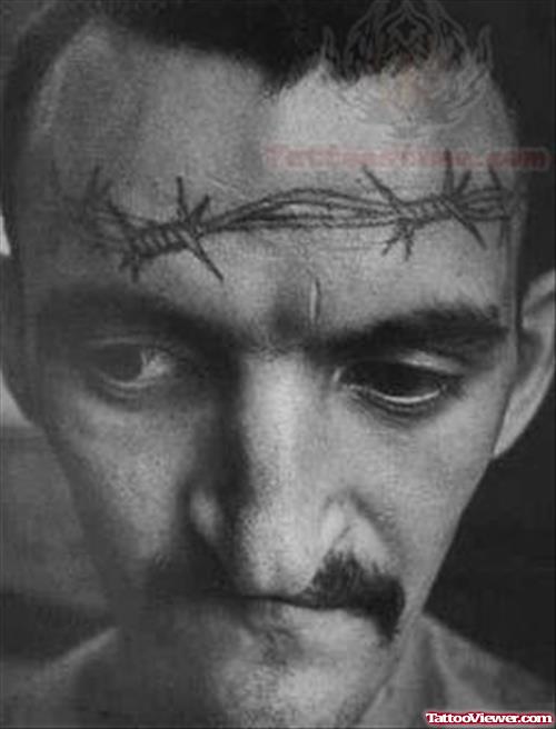 Prison Tattoo On Forehead