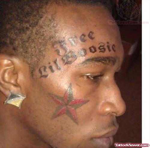 Free Lil Boosie Forehead Tattoo