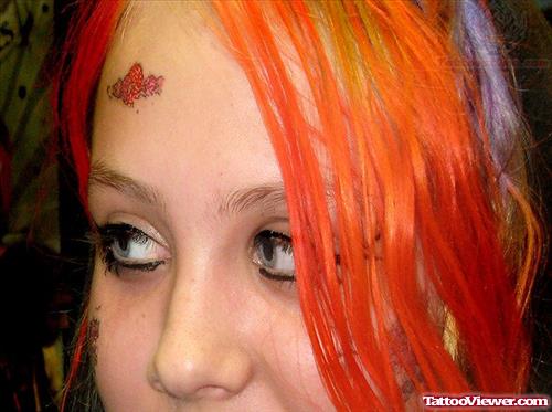 Flower Tattoo On Forehead