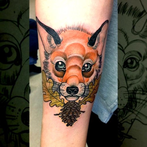 Beautiful Fox Tattoo