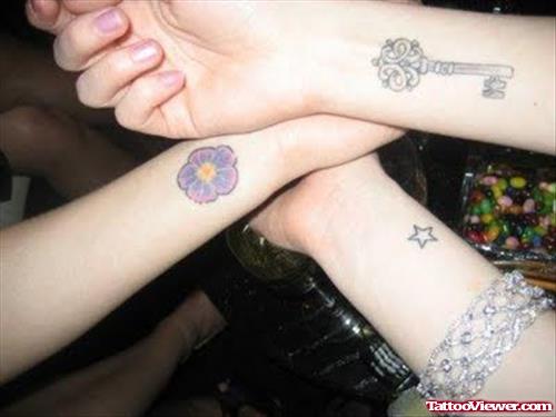 True Friends Wrist Tattoo
