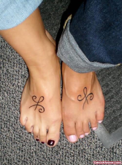 Friendship Tattoo On Foot