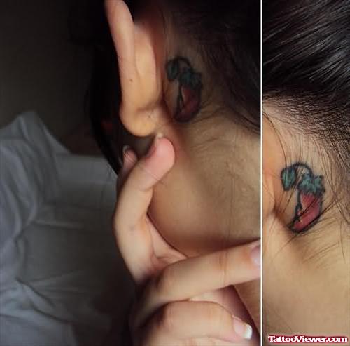 Friendship Tattoo On Back Ear