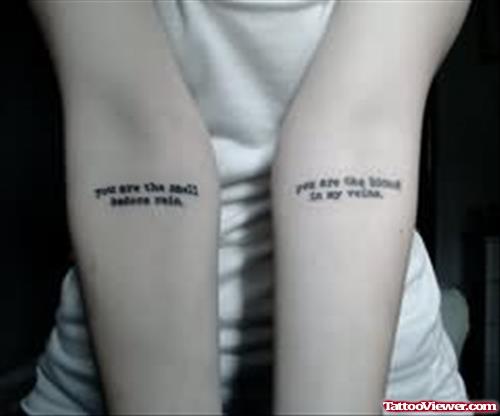 Friendship Quotes Tattoo