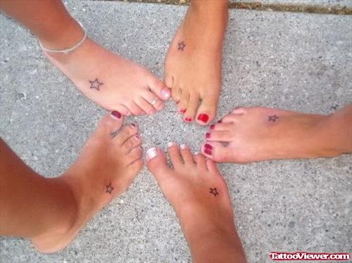 Star Tattoo On Feet