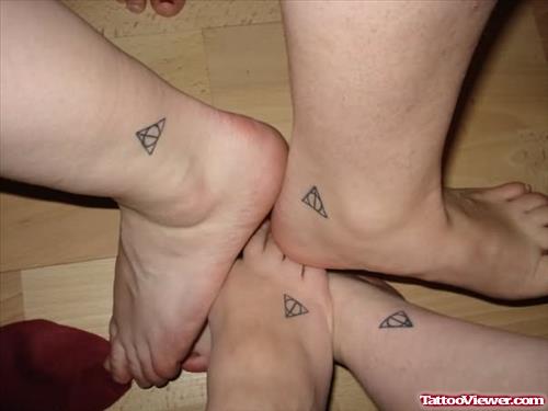 Friendship Tattoos On Feet And Ankle