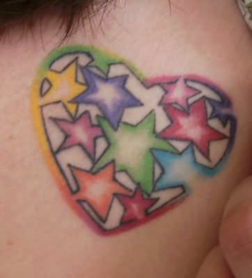 Star Heart Friendship Tattoo