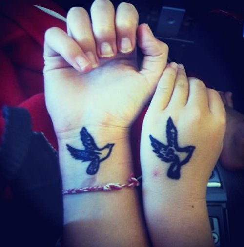 Bird Tattoo On Hand And Wrist