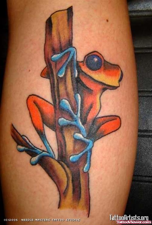Orange Frog Tattoo