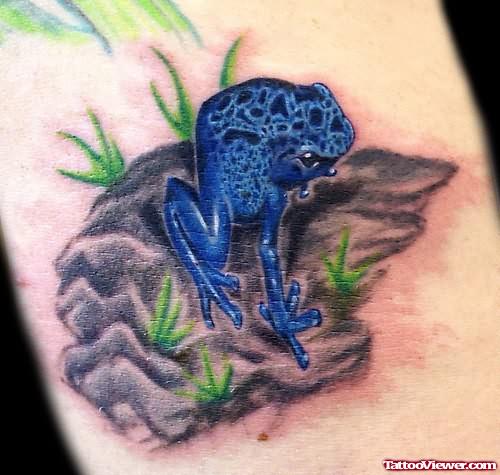 Large blue Frog Tattoo
