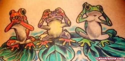 Funny Frog Cartoon Tattoos